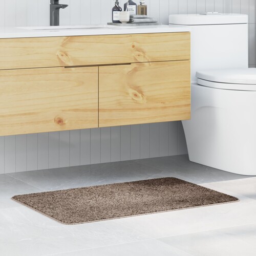 vidaXL Prostirka za kupatilo pravokutna smeđa 60x90 cm polipropilen protukli...