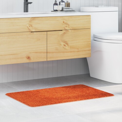 vidaXL Kupaonska prostirka pravokutna narančasta 60x90 cm poliester nekližu...