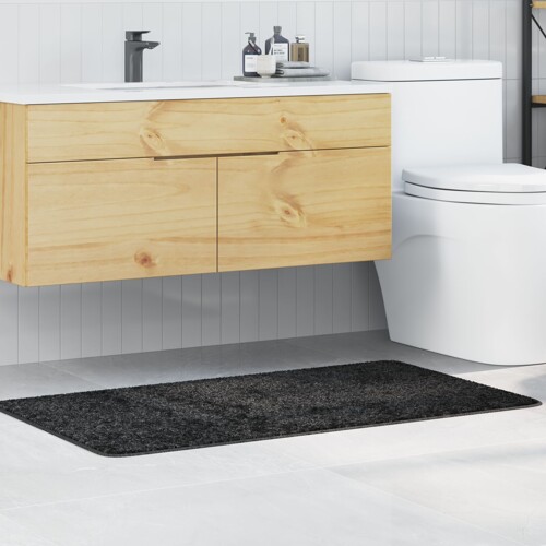 vidaXL Prostirka za kupaonicu Pravokutna Tamno siva 70x120 cm Polipropilen Pr...