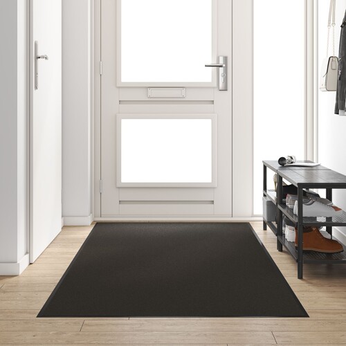 vidaXL Otirač Crna Poliamid 300 x 120 x 0.9 cm Otirač Pravokutni