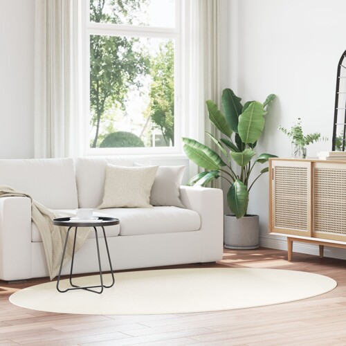 vidaXL Tepih 'HUARTE' Krem 160x230 cm Oval