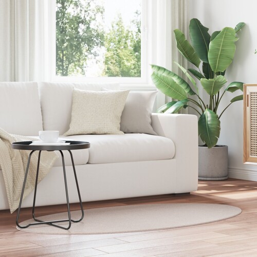vidaXL Tepisi Pijesak Pamuk 80 x 150 cm Neklizeći Tepih Ovalni