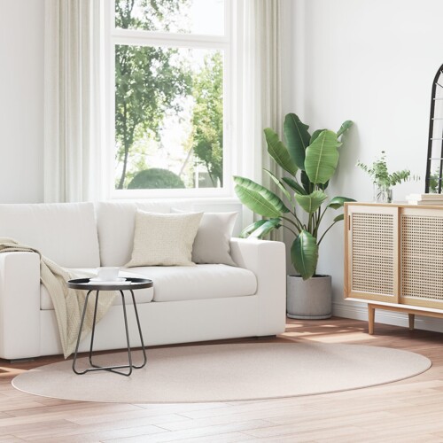 vidaXL Tepih 'HUARTE' Sand 160x230 cm Ovalni