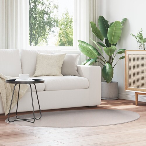 vidaXL Tepisi Sand Poliester 120 x 170 cm Tepih za područje Ovalni