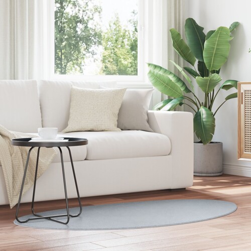vidaXL Tepisi Siva Poliester 80 x 150 cm Neklizeći Tepih za područja