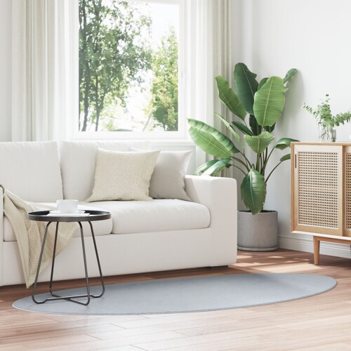 vidaXL Tepisi Sivi Poliester 100 x 200 cm Neklizeći Akcentni tepisi
