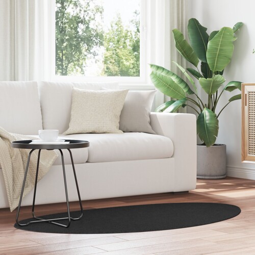 vidaXL Tepisi Crni Sintetički 80 x 150 cm Neklizeći Akcentni Tepih