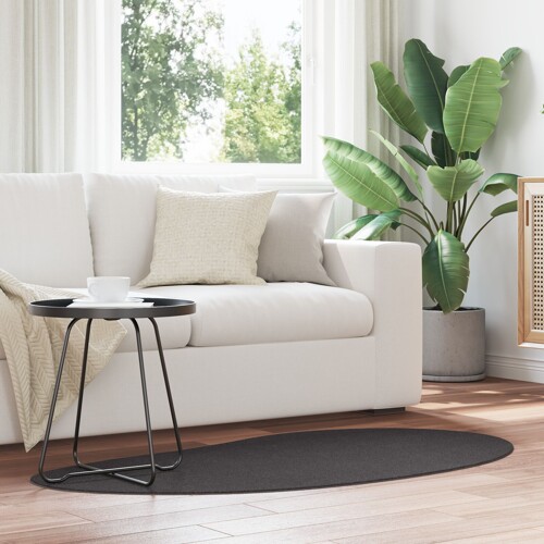 vidaXL Tepih Antracit 80x150 cm Poliesterski Protuklizni