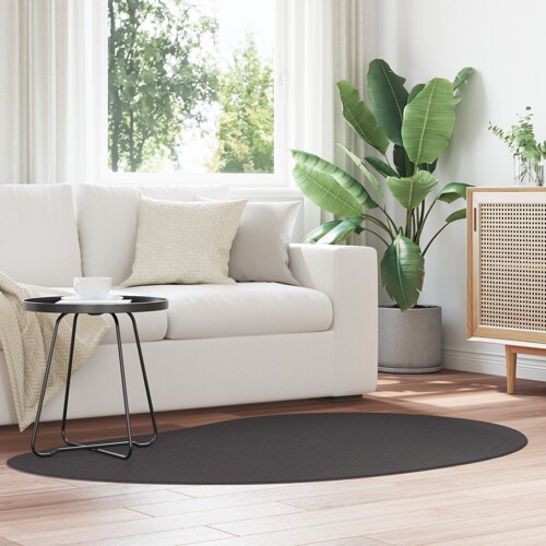 vidaXL Tepih Antracit 120x170 cm Poliester Protivklizni