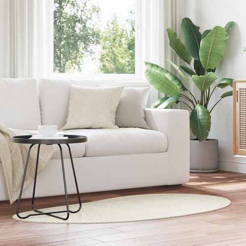 vidaXL Tepih Krem 80x150 cm Poliester Protuklizni
