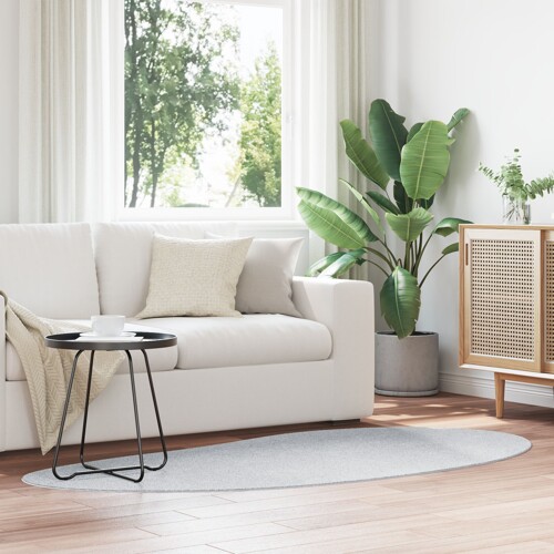 vidaXL Tepih Sivi 100x200 cm Poliester Protivklizni