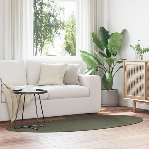 vidaXL Tepih Šuma Zelena 100x200 cm Poliesterski Protuklizni
