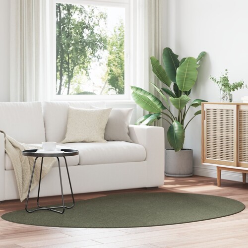 vidaXL Tepih Tamno Zeleni 140x200 cm Poliesterski Protivklizni