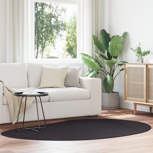 vidaXL Tepih Crni 140x200 cm Poliester Protuklizni