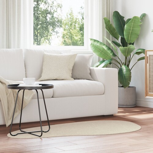 vidaXL Tepisi Bež Vuna 80 x 150 cm Tepih Valoviti Moderni
