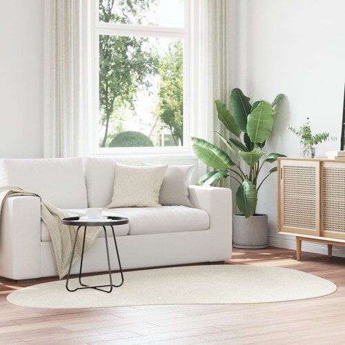 vidaXL Tepisi Krem Poliester 160 x 230 cm Dekorativni umetci Tepih