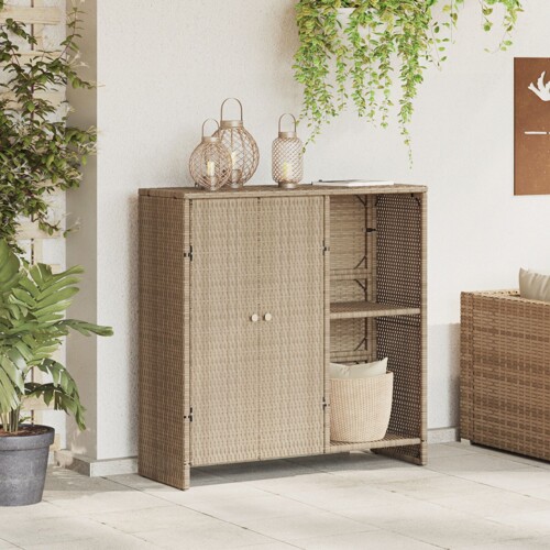 vidaXL Kabinet za pohranu Bež 100x36x102 cm Ratan