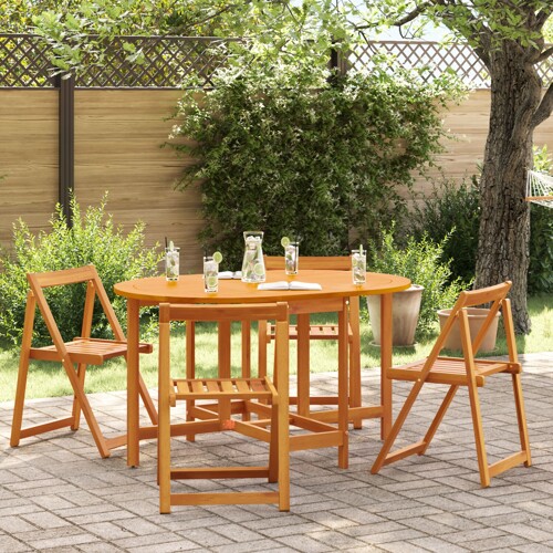 vidaXL Preklopni leptirasti stol za vrt 110x60x72 cm od čvrstog drva bagrema