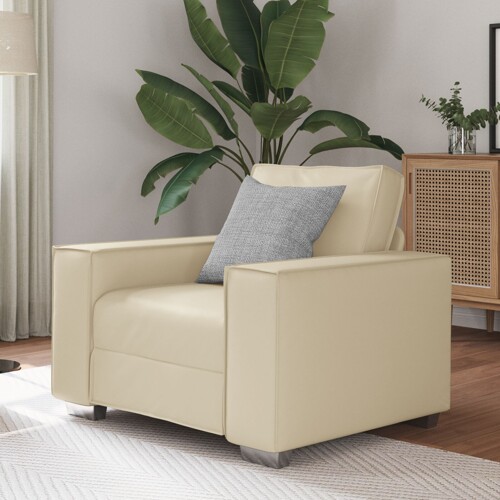vidaXL Krem Stolica 59 cm Umjetna Koža