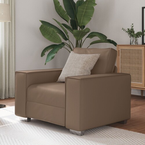 vidaXL Fotelja Cappuccino 59 cm Umjetna koža