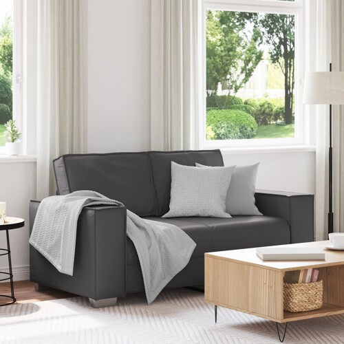 vidaXL Dvosjed Sofa Siva 120 cm Umjetna Koža