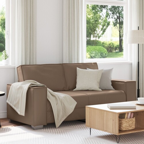 vidaXL Dvosed Soffa Cappuccino 140 cm Umjetna Koža