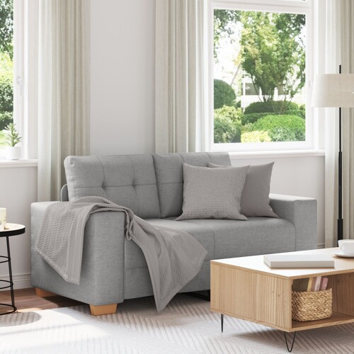 vidaXL Dvosjed Sofa Oblak Siva 120 cm Tkanina