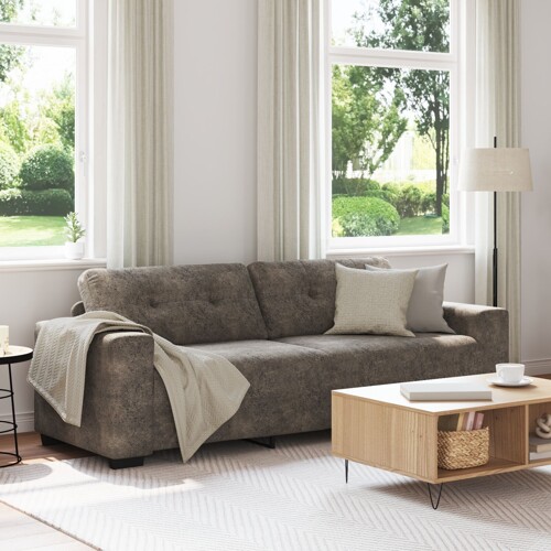 vidaXL tamno siva sofa za 3 osobe 180 cm umjetna koža
