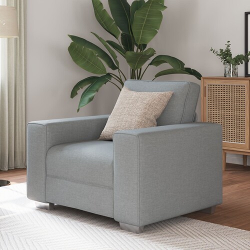 vidaXL Sofa sjedalica svjetlosiva 59 cm od tkanine