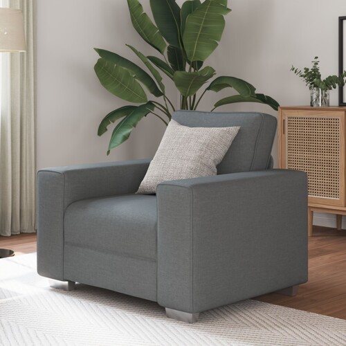 vidaXL Fotelja Tamno Siva 59 cm Tkanina