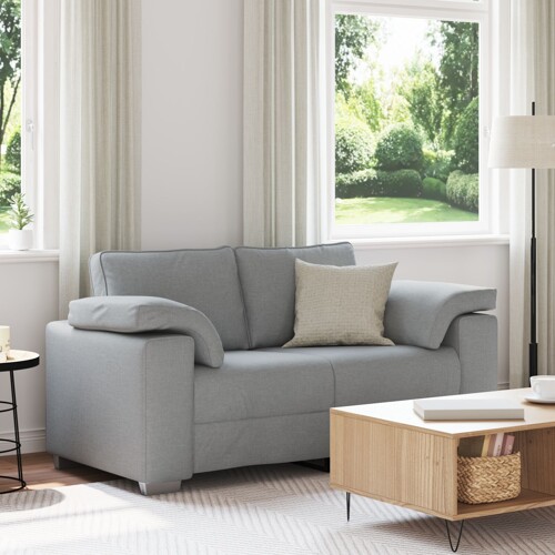 vidaXL Dvosjed Sofe Svjetlosiva 120 cm Tekstil