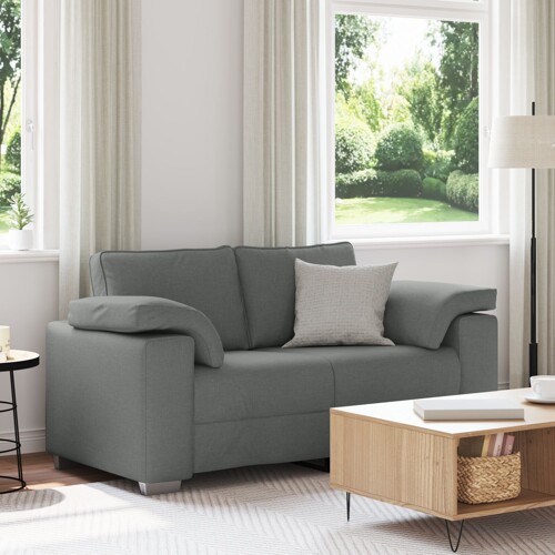 vidaXL Dvosjed Sofa Tamno Siva 120 cm Tkanina
