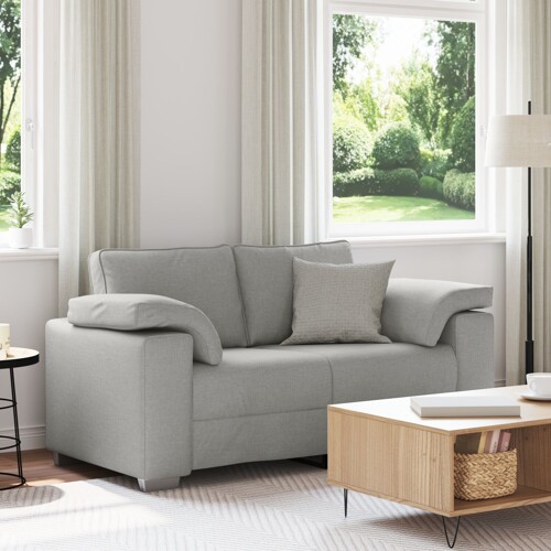 vidaXL Dvosjed Sofa Roza Siva 120 cm Tkanina