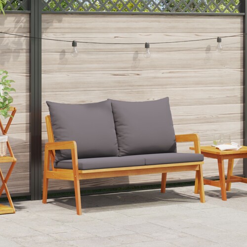 vidaXL Klupa za vrt s jastucima 115x65x71 cm od čvrstog drva akacije