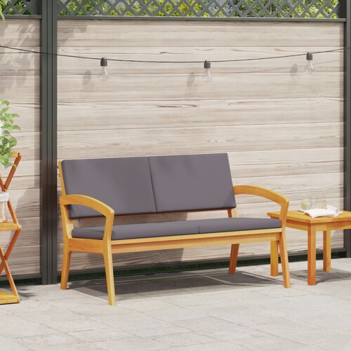 vidaXL Klupa za vrt s jastučićima 115x70x72 cm od čvrstog drva bagrema