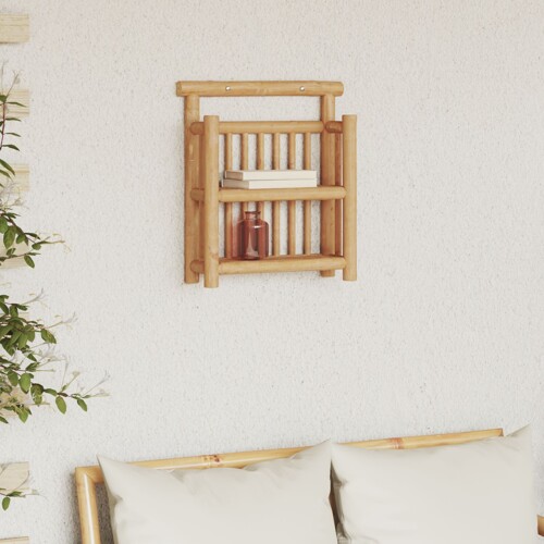 vidaXL Zidna polica 2 nivoa 40x13x44 cm od bambusa
