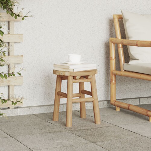 vidaXL Niska okrugla stolica Ø30x36 cm od bambusa