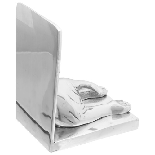 vidaXL Držači za knjige 2 kom Srebrna 12x15x18 cm Aluminij