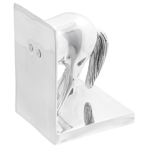 vidaXL Držači za knjige 2 kom Srebrni 11x14x25 cm Aluminij Konj