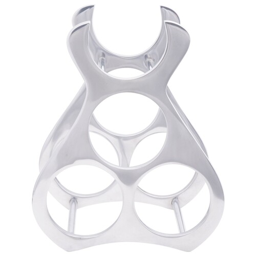 vidaXL Stalak za vino Srebrni 23x14x28 cm Aluminij
