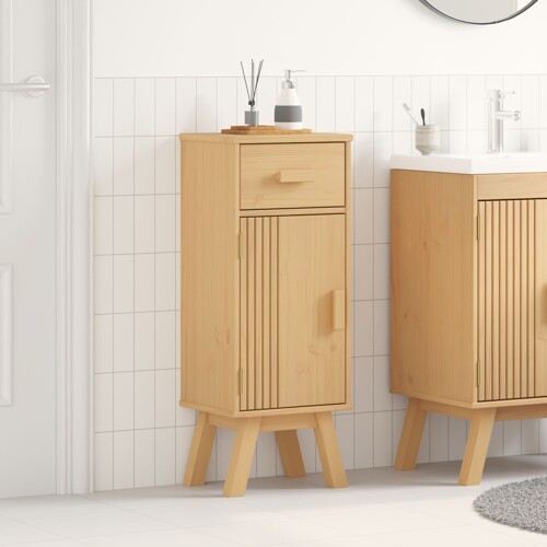 vidaXL Kabinet za pohranu u kupaonici 35x30x90 cm od masivnog drva borovine