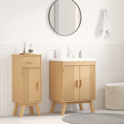 vidaXL Kupaonski ormar 114x43x73,5 cm od čvrstog bora