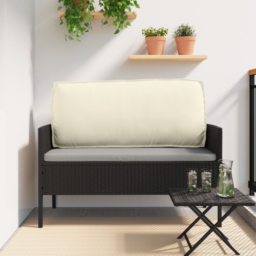 vidaXL Vanjski jastuk Krem Poliester 40 x 40 x 12 cm Uklonjive navlake