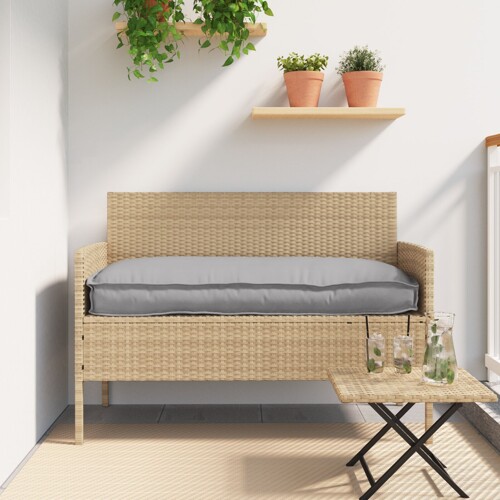vidaXL Vanjski jastučić Siva Poliester 100 x 40 x 8 cm Uklonjive navlake