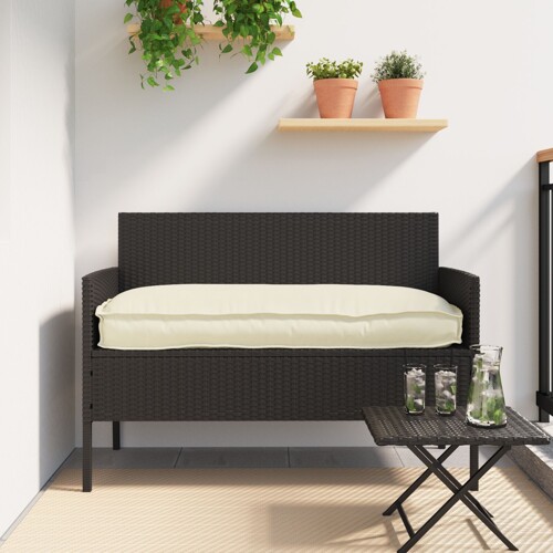 vidaXL Jastučić za vanjsku upotrebu Krem Pamuk 100 cm x 40 cm x 8 cm