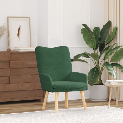 vidaXL OpRelaxing Chair u džungli zelena baršunasta tkanina