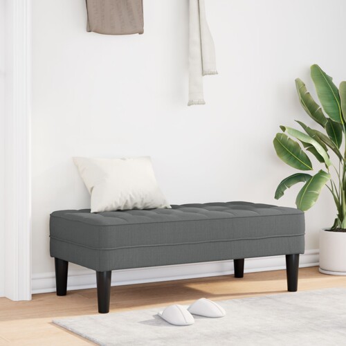vidaXL Klupa Tamno Siva 113x57x39 cm Tkanina