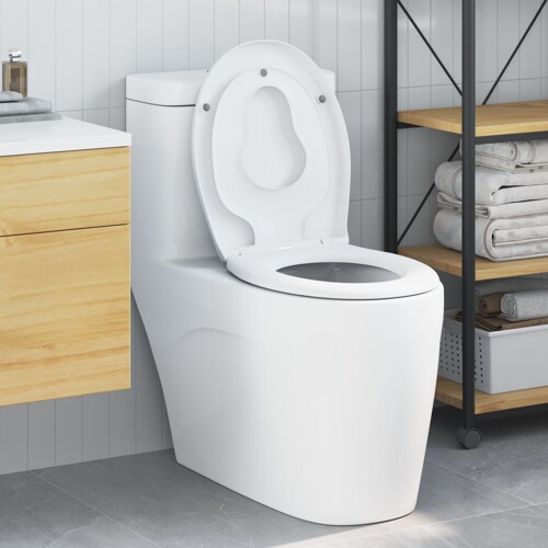 vidaXL WC sjedalo za obitelj s dječjim sjedalom Quick Release Duroplast