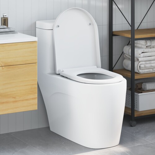 vidaXL Brzo odvojivo WC sjedalo s tišim zatvaranjem Duroplast bijelo