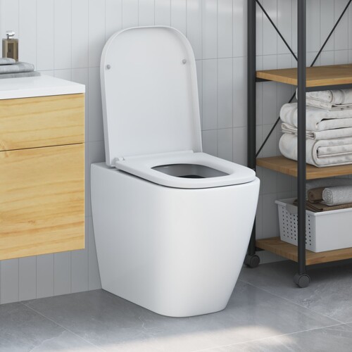 vidaXL Brzo otpuštanje WC sjedalo s mekim zatvaranjem Duroplast bijelo